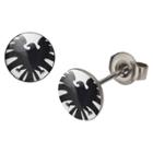 Marvel Ironman Logo Stud Earrings, Adult Unisex, Stainless