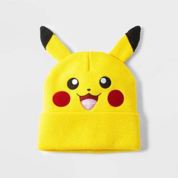 Pokemon Boys' Pikachu Beanie, Yellow