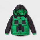 Boys' Minecraft Puffer Jacket - Green
