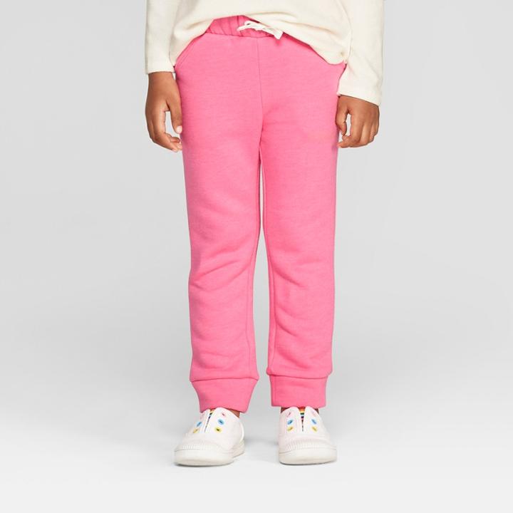 Toddler Girls' Fleece Jogger Pants - Cat & Jack Pink