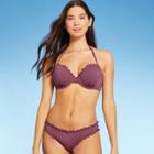 Women's Light Lift Ruffle Bikini Top - Shade & Shore Purple