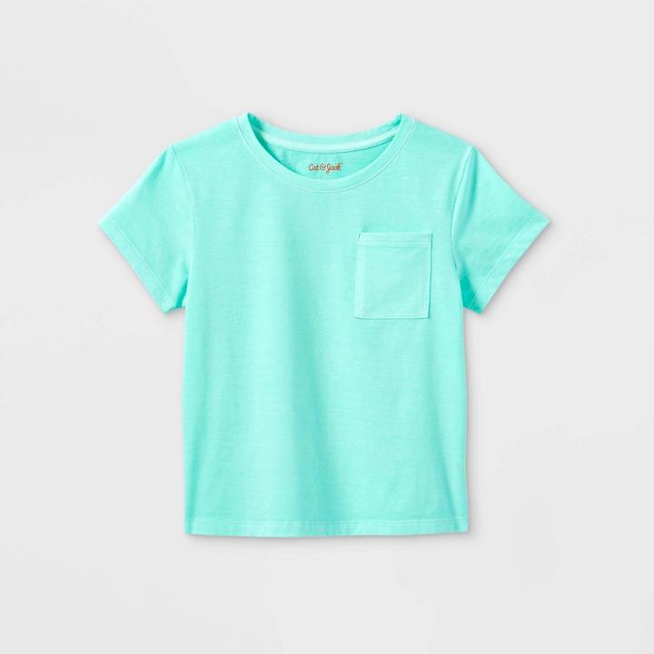 Girls' Washed Knit Short Sleeve T-shirt - Cat & Jack