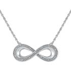 Target Diamond Accent White Diamond Prong Set Infinity Necklace In Sterling Silver (ij-i2-i3), Girl's
