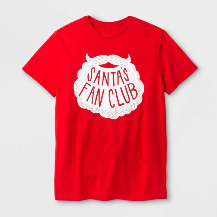 Shinsung Tongsang Men's Santa's Fan Club Graphic T-shirt - Red