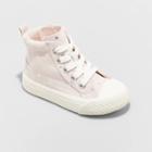 Toddler Girls' Shane Star Print Lace-up Zipper Sneakers - Cat & Jack Blush