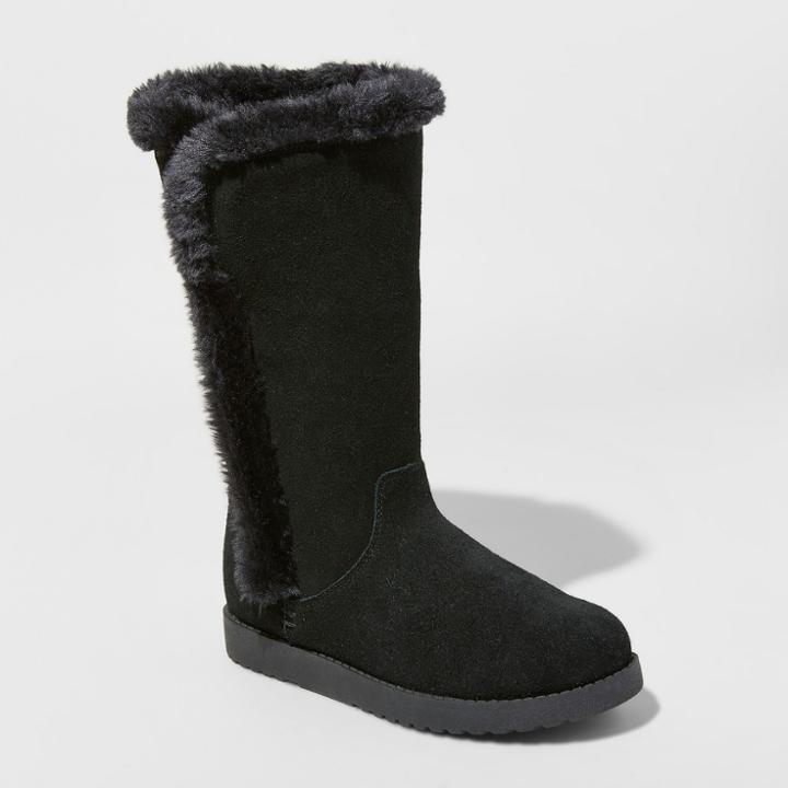 Women's Daniela Suede Winter Tall Boots - Universal Thread Black