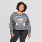 Grayson Threads Women's Midnight Magic Long Sleeve Plus Size Cropped T-shirt (juniors') - Gray 2x, Women's,
