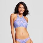 Women's High Neck Bikini Top - Xhilaration Periwinkle Paisley D/dd Cup, Purple