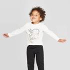 Toddler Boys' Dinosaur Map Graphic Long Sleeve T-shirt - Cat & Jack Cream 2t, Boy's, White