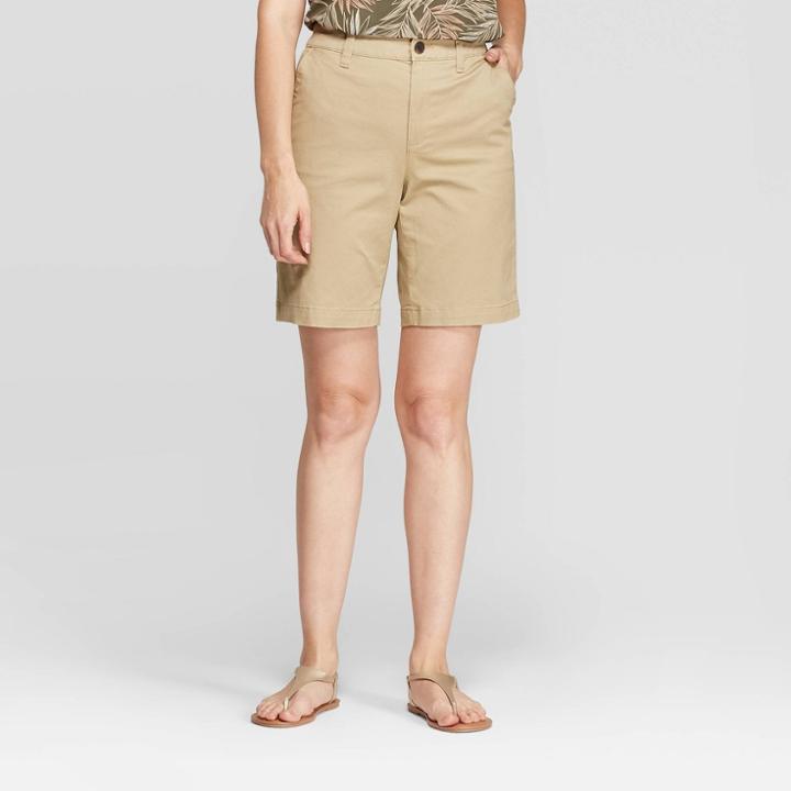 Target Women's 9 Chino Shorts - A New Day Tan