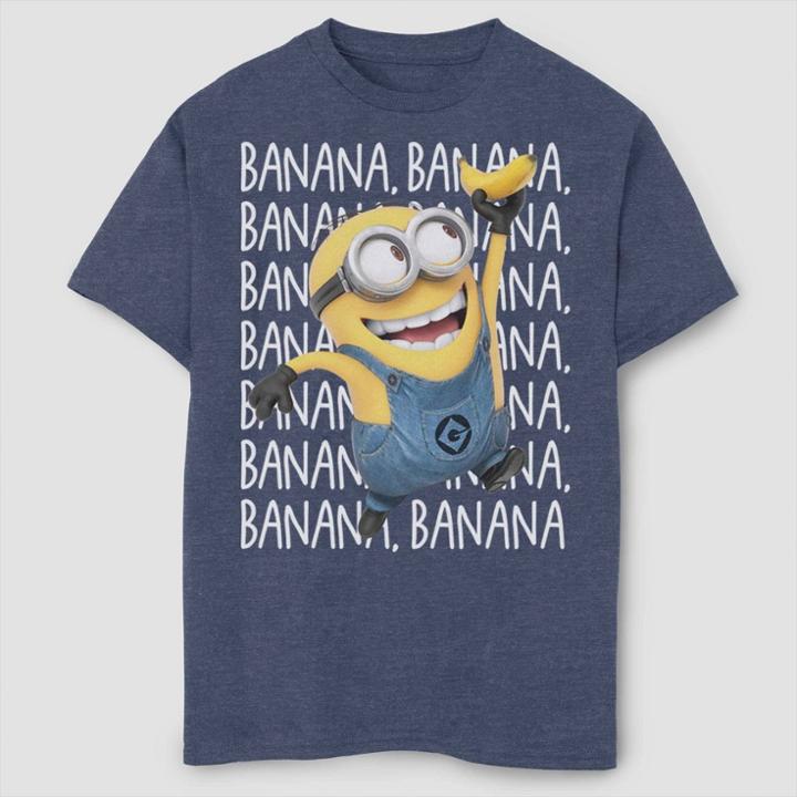 Jurassic World Boys' Despicable Me Minions Gone Bananas T-shirt - Navy
