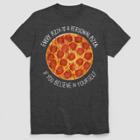 Fifth Sun Men's Personal Pizza Short Sleeve T-shirt - Charcoal Heather