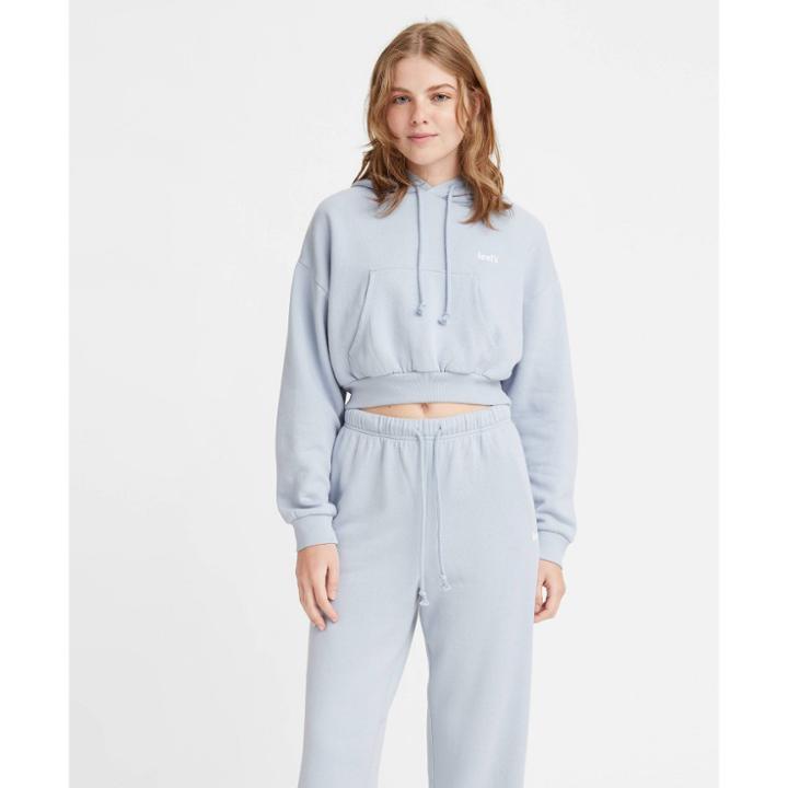 Levi's Women's Cropped Hooded Sweatshirt - Kentucky Blue