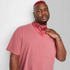 Men's Big & Tall Botanical Dyed Short Sleeve T-shirt - Original Use Red