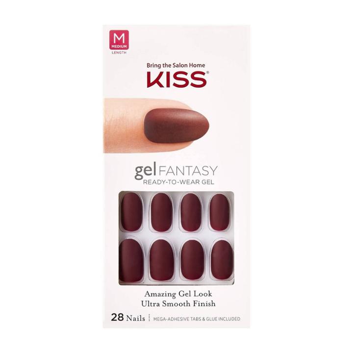 Kiss Nails Kiss Gel Fantasy False Nails - Red