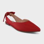 Women's Misha Grograin Bow Ballet Flats - Who What Wear Red