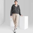 Women's Half-zip Sherpa Anorak Jacket - Wild Fable Gray