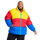 Men's Big & Tall Color Block Puffer Jacket - Lego Collection X Target Yellow/red/blue