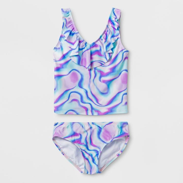 Plus Size Girls' Hot Halogen Tankini Set - Cat & Jack Lavender