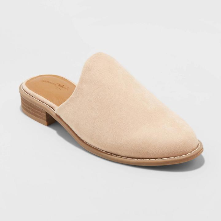 Women's Maura Microsuede Mules - Universal Thread Tan