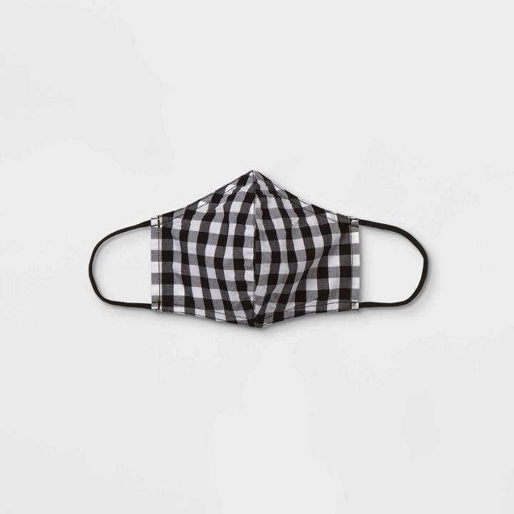 Women's Mask - Who What Wear Black/white Gingham Check