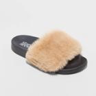 Women's Annika Single Band Fur Slide Slippers - Stars Above Tan