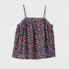 Women's Floral Print Thin Strap Flowy Tank Top - Universal Thread Navy Xl, Women's, Blue