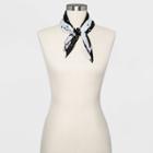 Women's Pleated Polka Dot Chiffon Neckerchief - A New Day Black