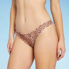Women's Ruffle High Leg Extra Cheeky Bikini Bottom - Shade & Shore Animal Print
