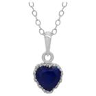 3/4 Tcw Tiara Sapphire Crown Pendant In Sterling