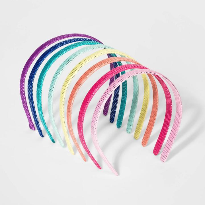 Girls' 8pk Woven Tinsel Headband - Cat & Jack