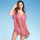 Women's Tie-front Cover Up Dress - Kona Sol Mauve