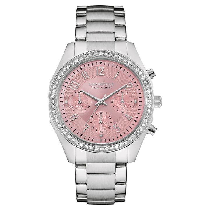 Caravelle New York By Bulova Women's Chronograph Stainless Steel Bracelet Watch - 43l191,