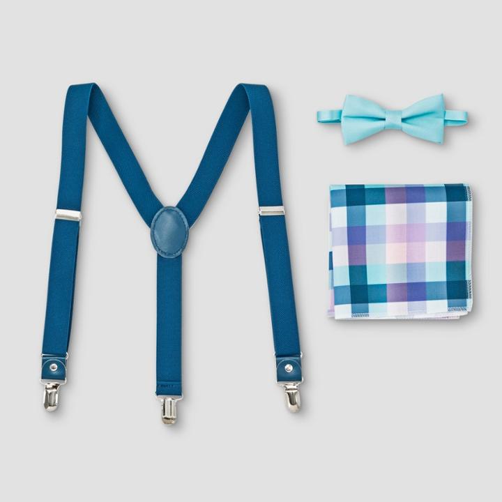 Boys' Plaid Suspender, Bowtie & Pocket Square Set - Cat & Jack,