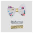 Girls' 3pk Confetti Bow Clips And Barrettes Cat & Jack,