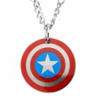 Men's Boys' Marvel Avengers Captain America Shield Stainless Steel Pendant With Ball Chain