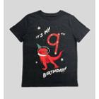 Boys' Short Sleeve 9th Birthday Graphic T-shirt - Cat & Jack Charcoal Gray