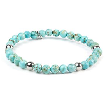 Elya Stainless Steel Turquoise Beaded Bracelet, Girl's