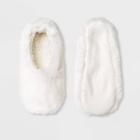 Women's Faux Fur Cozy Pull-on Slipper Socks - Stars Above Ivory