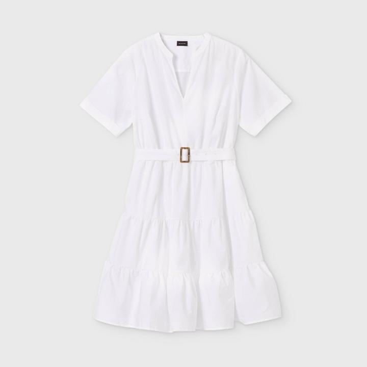 Women's Plus Size Short Sleeve Dress - Who What Wear White 1x, Women's,