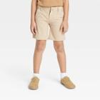 Boys' Quick Dry Flat Front 'at The Knee' Chino Shorts - Cat & Jack Brown