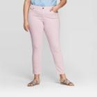 Women's Plus Size Mid-rise Skinny Jeans - Universal Thread Pink