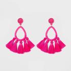 Sugarfix By Baublebar Tassel Fringe Hoop Earrings - Pink, Girl's