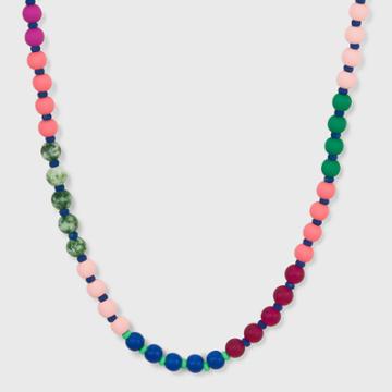 Semi-precious Jasper Quartz Beaded Necklace - Universal Thread Pink/green