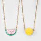 Girls' Watermelon Pom Necklace - Cat & Jack One Size,