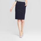 Women's Ponte Pencil Skirt - A New Day Blue