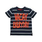 Petitegerber Graduates Toddler Boys' Vacay Everyday Short Sleeve T-shirt - Navy 12m, Boy's, Blue