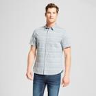 Men's Short Sleeve Novelty Button-down Shirt - Goodfellow & Co Horizon Blue