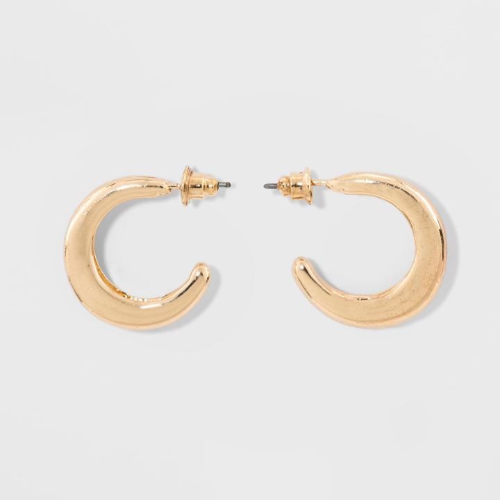 Smooth Metal C Hoop Earring - Wild Fable Gold