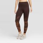 Women's High-waisted 7/8 Shine Leggings - Joylab Chocolate L, Women's, Size: